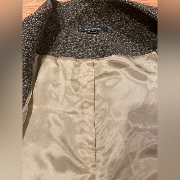 Ellen Tracy Wool Embellished Swing Coat Holiday Jacket - Picture 13 of 14